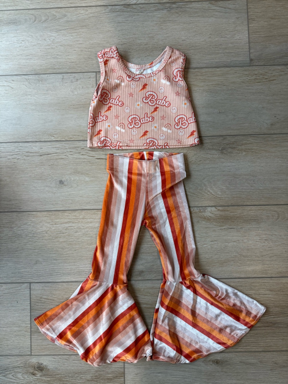 Little lopers retro bell bottom set